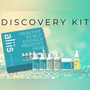 aliis- hair bundle kit, including shampoo, conditioner, masque, oil, and more